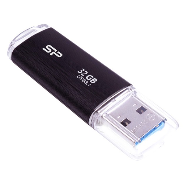 SILICON POWER USB Flash Drive Blaze B02, 32GB, USB 3.2, μαύρο