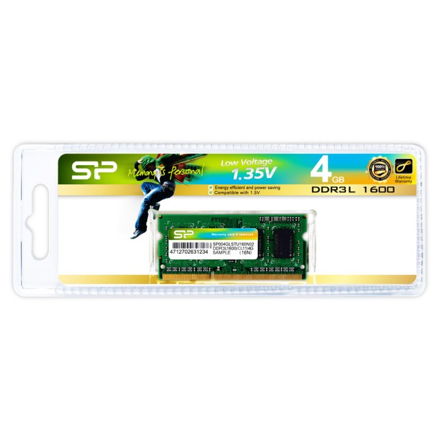 SILICON POWER Μνήμη DDR3L SODimm , 4GB, 1600MHz, PC3L-12800, CL11, 1.35v