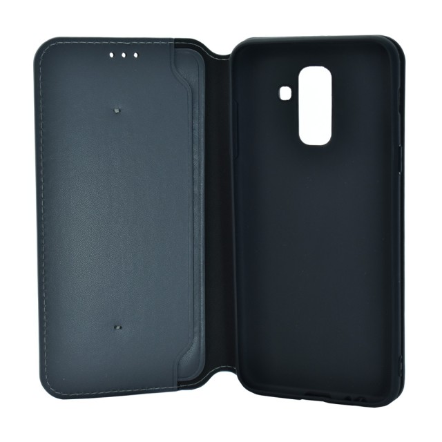 POWERTECH Θήκη Slim Leather για Samsung A6 Plus 2018, γκρι