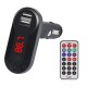 Car FM Transmitter T26 με LCD οθόνη, USB, SD, μαύρο