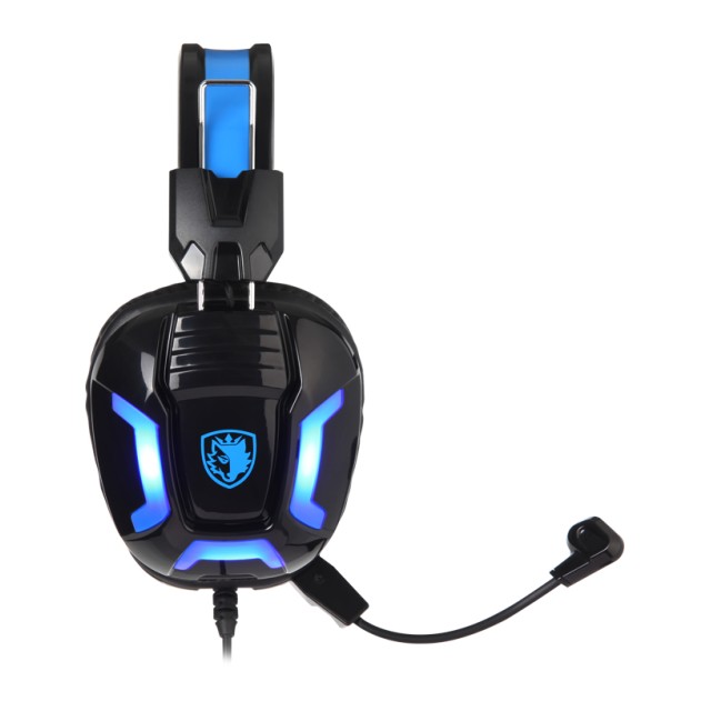 SADES Gaming Headset Element SA-702-BL, blue LED, 3.5mm, 40mm ακουστικά