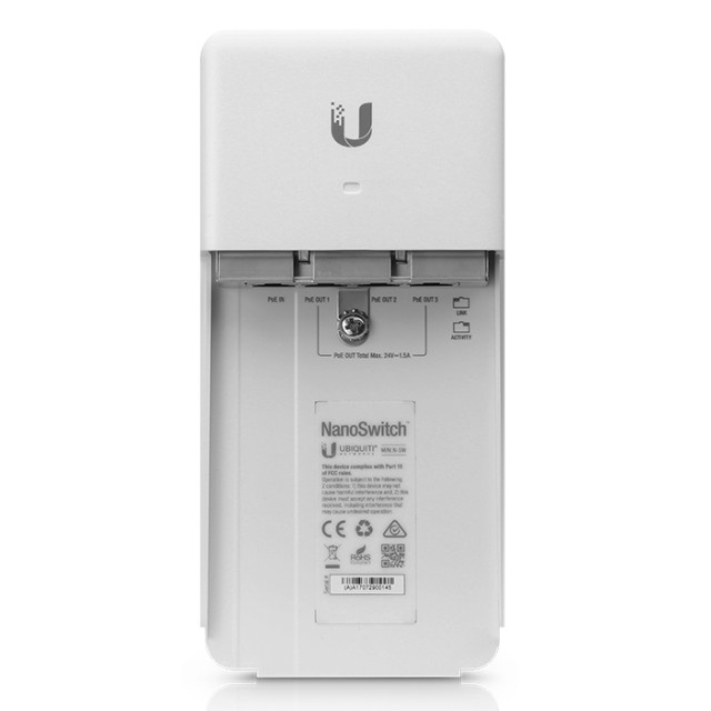 UBIQUITI PoE NanoSwitch N-SW, 4-Port 10/100/1000Mbps, outdoor