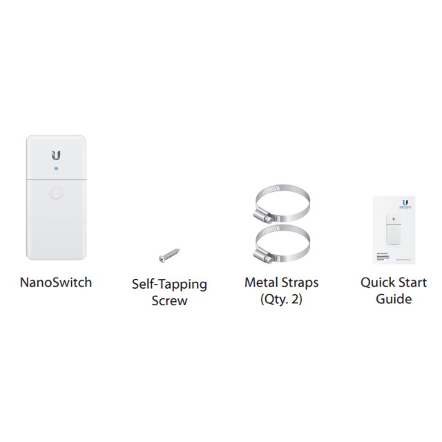 UBIQUITI PoE NanoSwitch N-SW, 4-Port 10/100/1000Mbps, outdoor