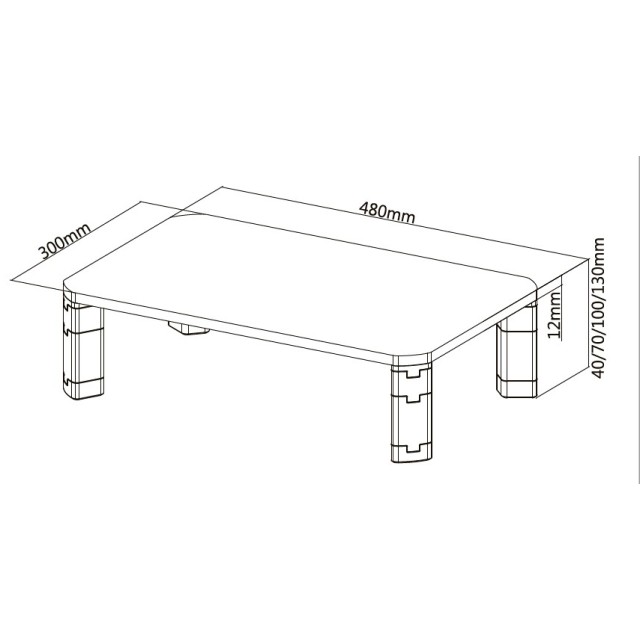 BRATECK Επιτραπέζια βάση AMS-6 για οθόνη 17"-32", 20kg