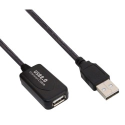 POWERTECH καλώδιο προέκτασης USB CAB-U041, ενισχυτής, 480Mbps 10m, μαύρο