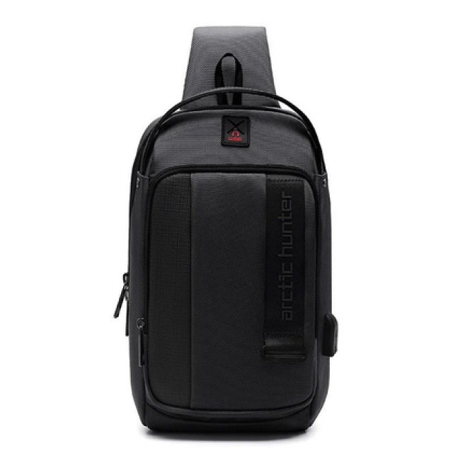 ARCTIC HUNTER τσάντα Crossbody XB00100, USB, 5L, μαύρη