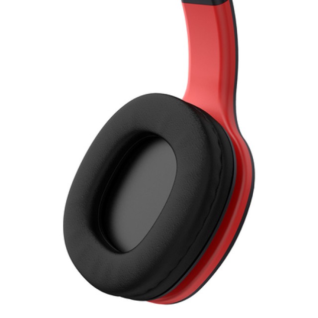 CELEBRAT Bluetooth headphones A18-BKRD, wireless & wired, μαύρο-κόκκινο