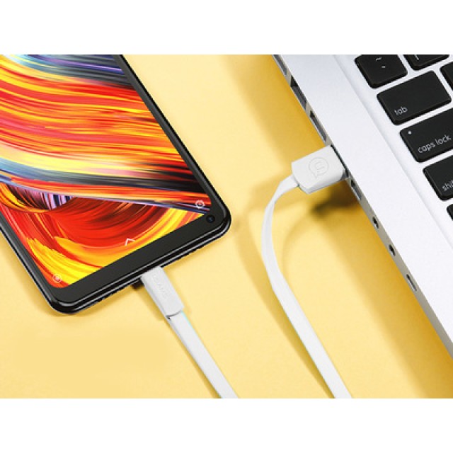 USAMS Καλώδιο USB σε USB-C US-SJ200, 10W, 1.2m, λευκό