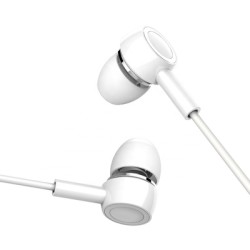 USAMS earphones με μικρόφωνο EP-12, 3.5mm σύνδεση, Φ10mm, 1.2m, λευκά