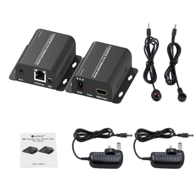 POWERTECH HDMI video extender CAB-H114 μέσω καλωδίου RJ45, 1080p, 60m