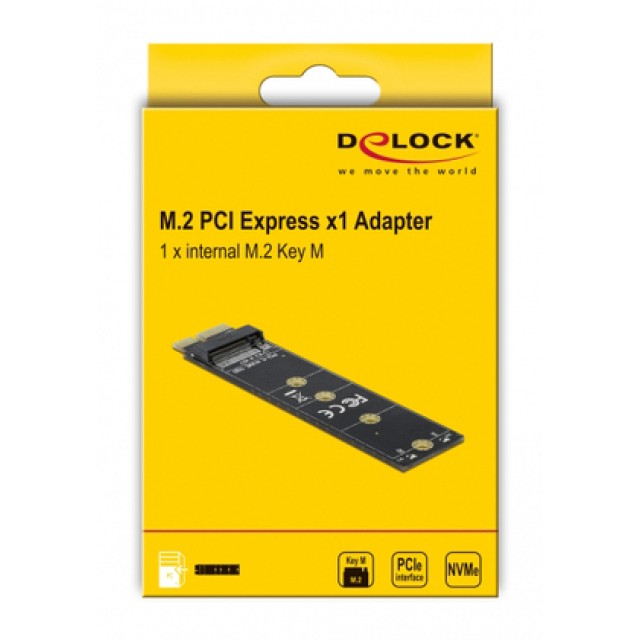 DELOCK Κάρτα Επέκτασης PCI-e σε M.2 Key M 64105, NVMe