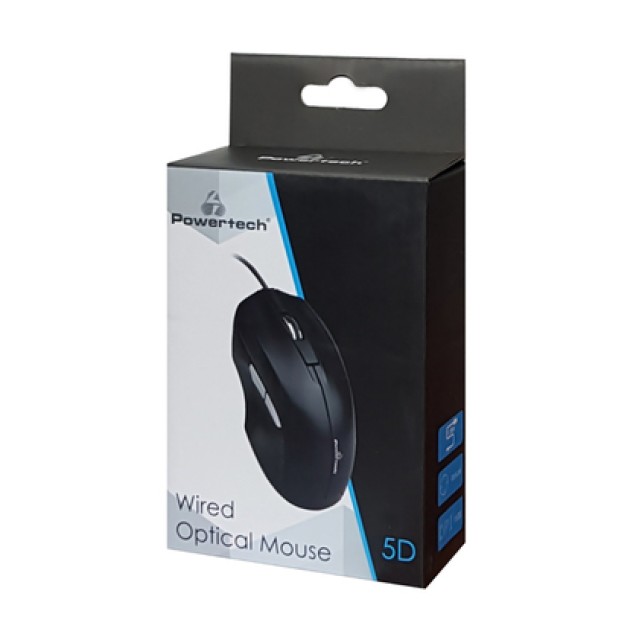 POWERTECH ενσύρματο ποντίκι PT-851, 1600DPI, USB, μαύρο POWERTECH ενσύρματο ποντίκι PT-851, 1600DPI, USB, μαύρο