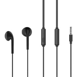 CELEBRAT earphones με μικρόφωνο G12, 3.5mm σύνδεση, Φ14.2mm, 1.2m, μαύρο