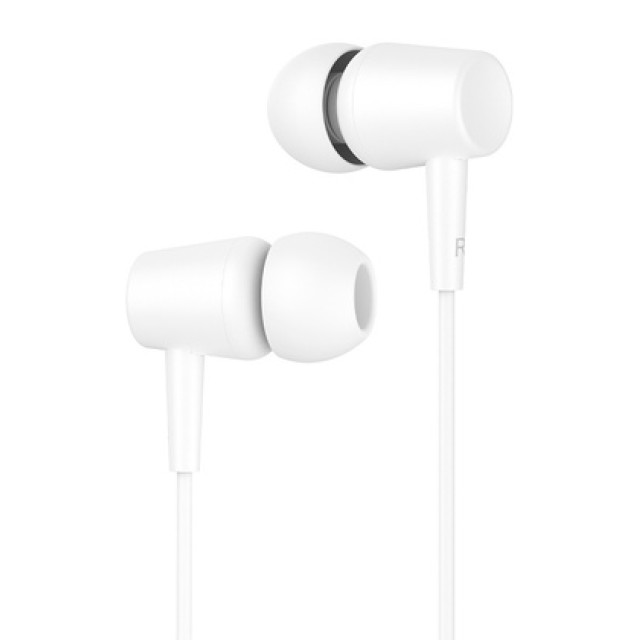 CELEBRAT earphones με μικρόφωνο G13, 3.5mm σύνδεση, Φ10mm, 1.2m, λευκό