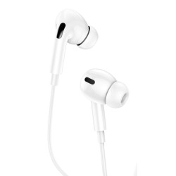 USAMS earphones με μικρόφωνο EP-41, USB Type-C, 10mm, 1.2m, λευκά