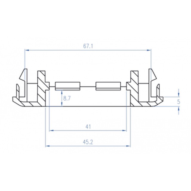 DELOCK module βάση πρίζας Easy 45 81317, 175x80mm, λευκό