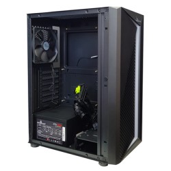 POWERTECH Gaming case PT-848, tempered glass, 80mm fan, PSU 500W PT-864