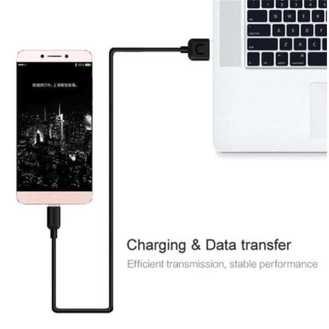 USAMS καλώδιο USB σε USB-C US-SJ099 U-Turn, 10.5W, 1m, μαύρο