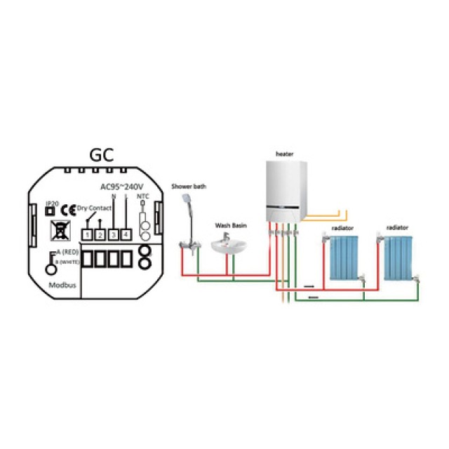 Smart θερμοστάτης αερίου BHT-002-GCLW, WiFi, λευκός