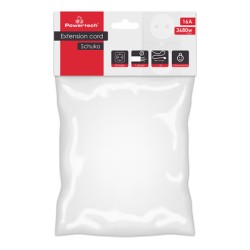 POWERTECH μπαλαντέζα ρεύματος PT-889, 1x schuko, 16A, 5m, λευκή POWERTECH μπαλαντέζα ρεύματος PT-889, 1x schuko, 16A, 5m, λευκή
