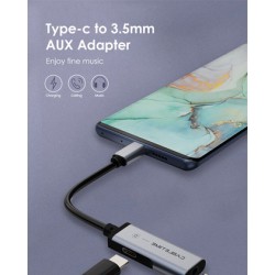 CABLETIME αντάπτορας USB-C σε USB-C & 3.5mm CT-CMACD, γκρι