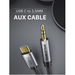 CABLETIME καλώδιο USB-C σε 3.5mm CT-CMAUDIO, AUX, 1.8m, μαύρο