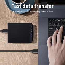 CABLETIME καλώδιο USB-C σε USB CMAMN, 15W, 5Gbps, 0.25m, μαύρο