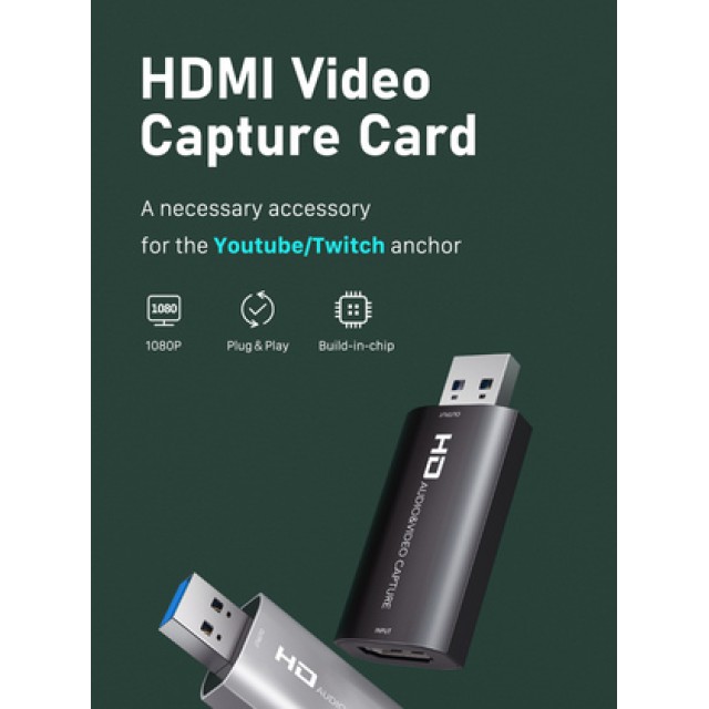 CABLETIME video capture CT-HVC-AB, HDMI/USB σύνδεση, 4K/30Hz, μαύρο