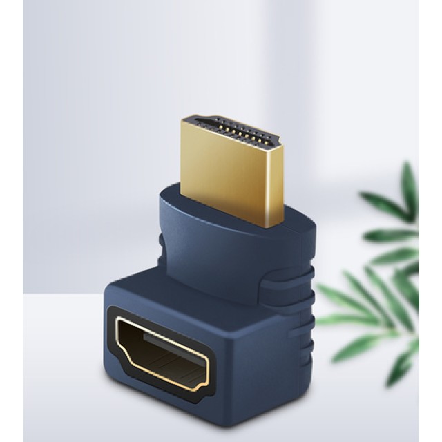 CABLETIME αντάπτορας HDMI HA11, γωνιακός, 4K/60Hz, μπλε