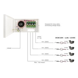 PULSAR ρυθμιστής μείωσης τάσης DCDC10H, IP67, 12 VDC/18-40 VDC