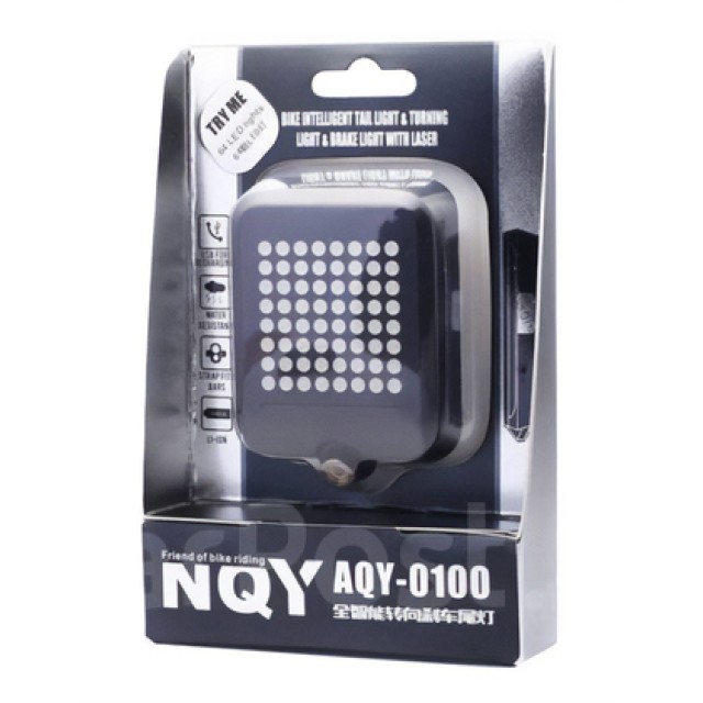 Έξυπνος οπίσθιος φωτισμός ποδηλάτου BIKE-0034, LED, μπαταρία, USB, μαύρο