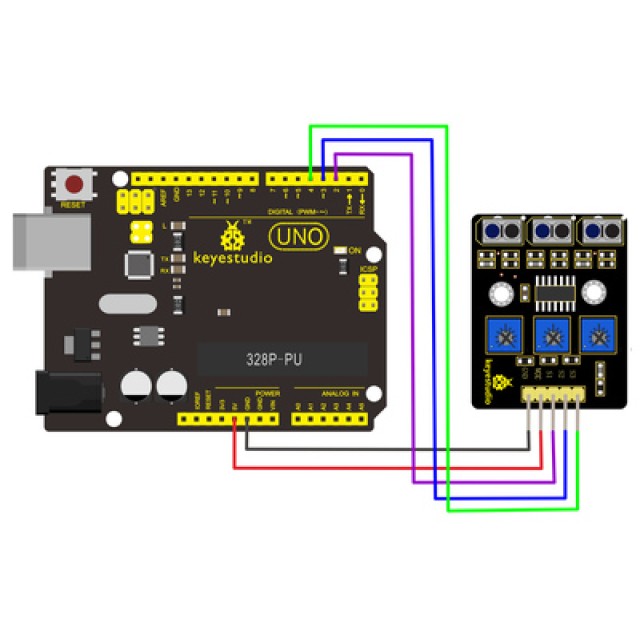 KEYESTUDIO 3-channel infrared line tracking sensor KS0453