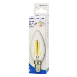 OPTONICA LED λάμπα Candle C35 Filament 1471, 4W, 4500K, E14, 400lm