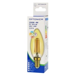 OPTONICA LED λάμπα Candle C35 Filament 1490, 4W, 2500K, E14, 400lm