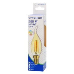 OPTONICA LED λάμπα Candle T35 Filament 1491, 4W, 2500K, E14, 400lm