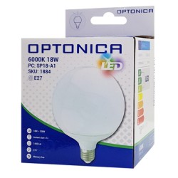 OPTONICA LED λάμπα G120 1884, 18W, 6000K, E27, 1440lm