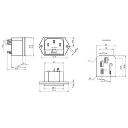 GOOBAY AC chassis plug 11261, με ασφάλεια