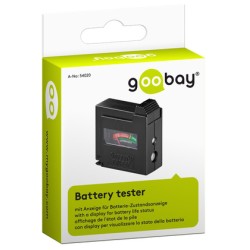 GOOBAY battery tester 54020, για AAA/AA/C/D/9V/N, μαύρο