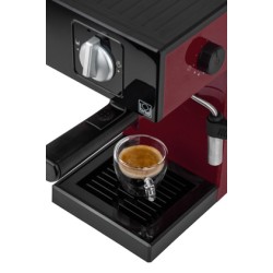 BRIEL μηχανή espresso A1, 1000W, 20 bar, μπορντό