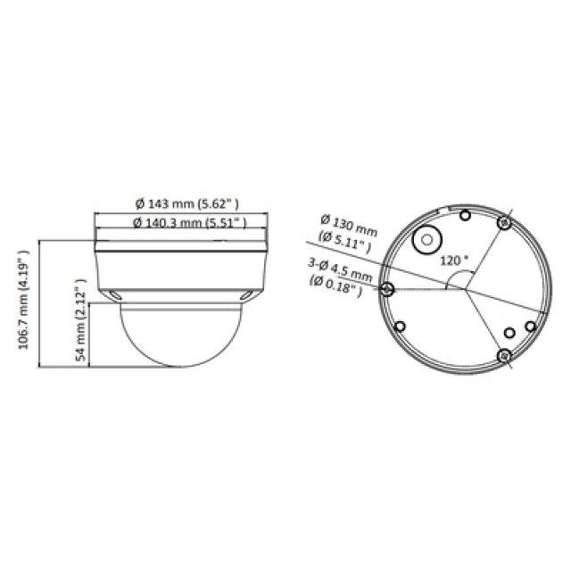 HIKVISION HIWATCH υβριδική κάμερα HWT-D323-Z, 2.7-13.5mm 2MP, IP66, IK10