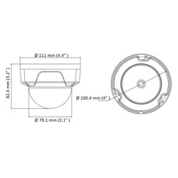 HIKVISION HIWATCH IP κάμερα HWI-D140H, POE, 2.8mm, 4MP, IP67 & IK10