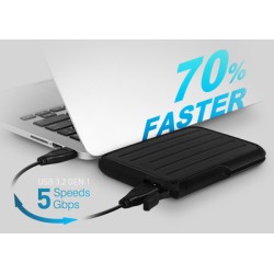 SILICON POWER εξωτερικός HDD Armor A66, 4TB, USB 3.2, μαύρος