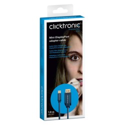 CLICKTRONIC καλώδιο mini DisplayPort σε DisplayPort 70737, 1m, HD, μπλε