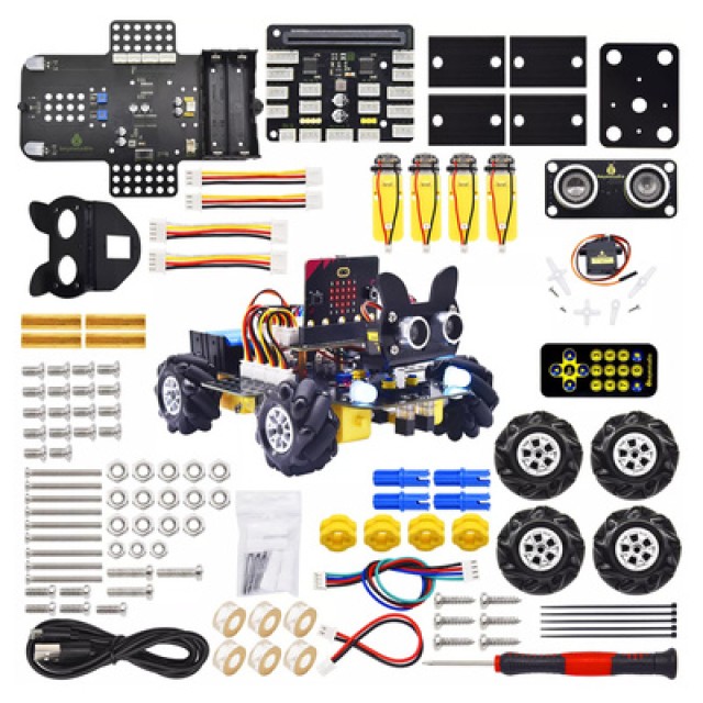 KEYESTUDIO 4WD mecanum robot car KS4031, για Micrο:bit, LEGO compatible