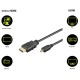 GOOBAY καλώδιο micro HDMI σε HDMI 53784 με Ethernet, 4K/60Hz, 1.5m, μαύρο