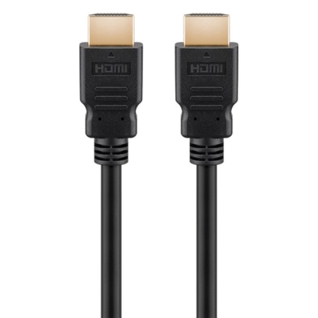 GOOBAY καλώδιο HDMI 2.1 41081, Ethernet ARC, 8K/60Hz 48Gbps, 0.5m, μαύρο