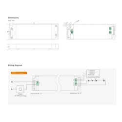 YSD τροφοδοτικό DC 60WUGP-12, 12VDC, 60W, 5A, IP20, dimmable