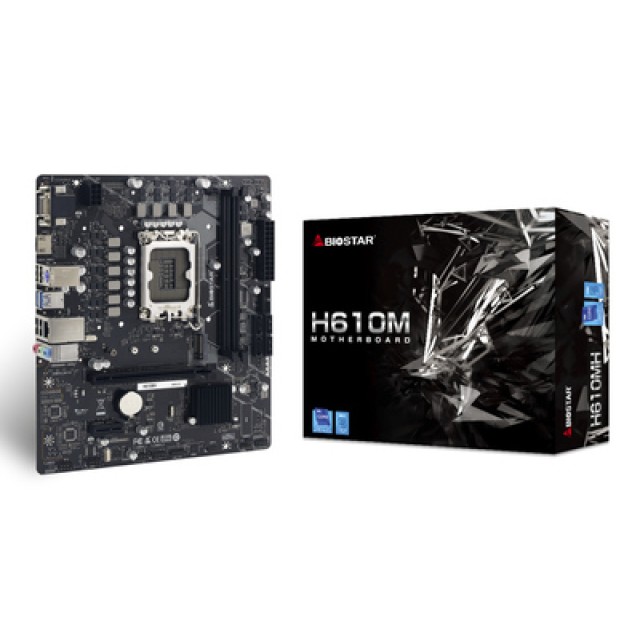 BIOSTAR μητρική H610MH, 2x DDR4, s1700, USB 3.2, uATX, GbE, Ver. 6.0