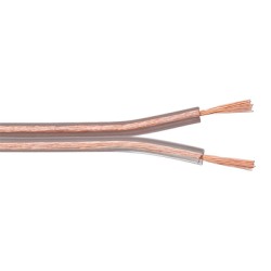 POWERTECH καλώδιο ήχου 2x 0.50mm² CAB-SP017, Copper, 10m, διάφανο