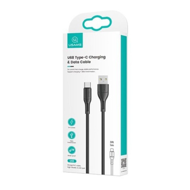 USAMS καλώδιο USB-C σε USB US-SJ501, 10W, 1m, μαύρο